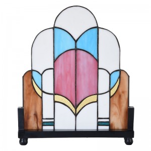 Tiffany flerfarvet glas panel H25cm Tiffany flerfarvet glas panel H25cm