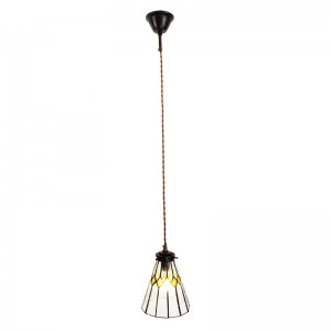 Tiffany loftslampe Hvid Ø15cm