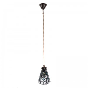Tiffany loftslampe Hvid-transpent Ø15cm