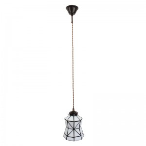 Tiffany loftslampe Hvid Ø15cm