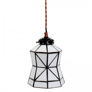 Tiffany loftslampe Hvid Ø15cm