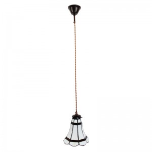 Tiffany loftslampe Hvid Ø15cm