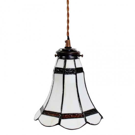 Tiffany loftslampe Hvid Ø15cm
