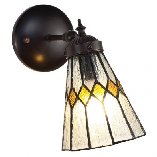 Tiffany væglampe Gul-Transparent H23cm