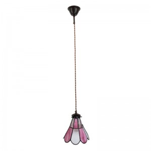 Tiffany loftslampe Lyserød Ø18cm