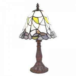 Tiffany bordlampe hvid H34cm Tiffany bordlampe hvid H34cm