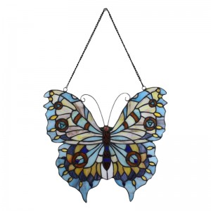Tiffany Glas Panel sommerfugl 40x39cm Tiffany Glas Panel sommerfugl 40x39cm