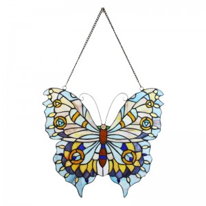 Tiffany Glas Panel sommerfugl 40x39cm Tiffany Glas Panel sommerfugl 40x39cm