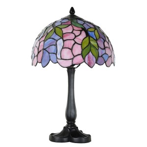 Bordlampe Tiffany Pink Ø30xH50cm Bordlampe Tiffany Pink Ø30xH50cm