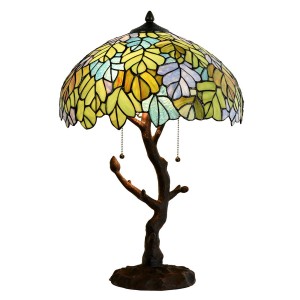 Bordlampe Tiffany Grøn Ø40xH60 cm Bordlampe Tiffany Grøn Ø40xH60 cm