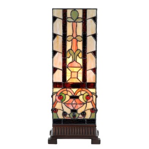 Bordlampe Tiffany Beige 18x18x45 cm Bordlampe Tiffany Beige 18x18x45 cm
