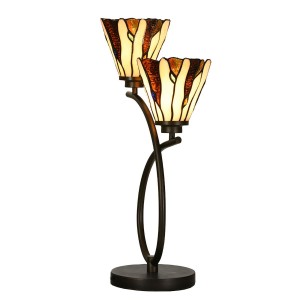Bordlampe Tiffany Beige 46x28x63 cm  Bordlampe Tiffany Beige 46x28x63 cm