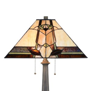 Bordlampe Tiffany Beige 45x45x80 cm Bordlampe Tiffany Beige 45x45x80 cm