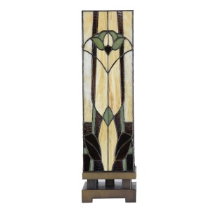 Bordlampe Tiffany Beige 15x15x54 cm  Bordlampe Tiffany Beige 15x15x54 cm