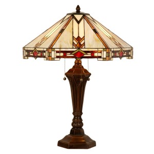 Bordlampe Tiffany Beige 50x50x75 cm  Bordlampe Tiffany Beige 50x50x75 cm