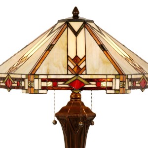 Bordlampe Tiffany Beige 50x50x75 cm  Bordlampe Tiffany Beige 50x50x75 cm