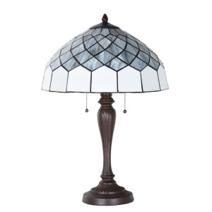 Bordlampe Tiffany Grå Ø40xH58 cm Bordlampe Tiffany Grå Ø40xH58 cm