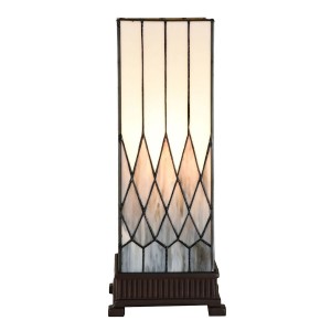 Bordlampe Tiffany Grå 18x18x45 cm Bordlampe Tiffany Grå 18x18x45 cm