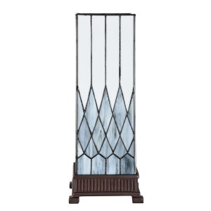 Bordlampe Tiffany Grå 18x18x45 cm Bordlampe Tiffany Grå 18x18x45 cm