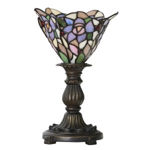 Bordlampe Tiffany Pink Ø20xH30 cm Bordlampe Tiffany Pink Ø20xH30 cm