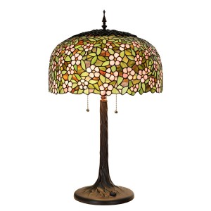 bordlampe Tiffany Flerfarvet Ø46xH72 cm bordlampe Tiffany Flerfarvet Ø46xH72 cm