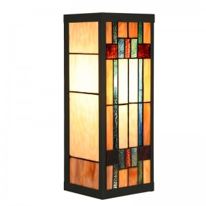 Tiffany Bordlampe  H40cm flerfarvet