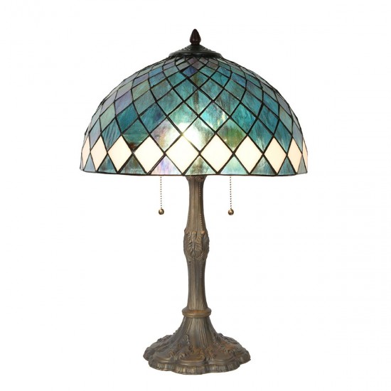 Bordlampe Tiffany Blue Ø40xH61 cm Bordlampe Tiffany Blue Ø40xH61 cm