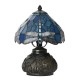Bordlampe Tiffany Blå Ø20xH28 cm Bordlampe Tiffany Blå Ø20xH28 cm