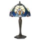 Bordlampe Tiffany Blå Ø25xH40 cm Bordlampe Tiffany Blå Ø25xH40 cm