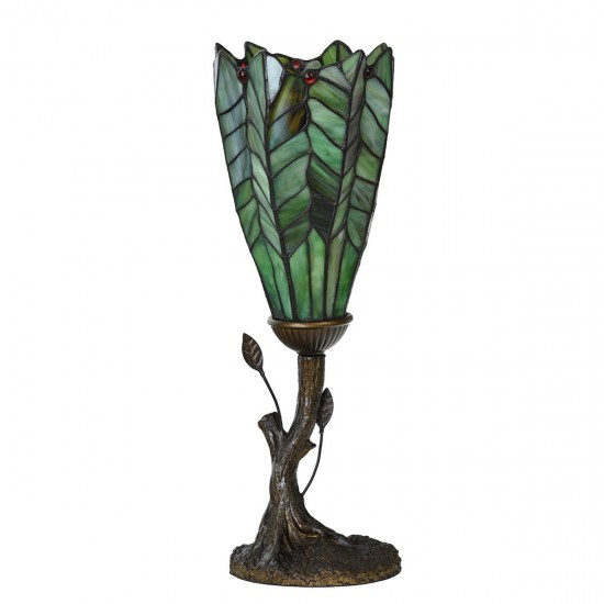 Bordlampe Tiffany GrønØ15xH42 cm