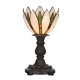 Bordlampe Tiffany Hvid Ø18xH30cm Bordlampe Tiffany Hvid Ø18xH30cm