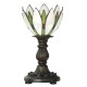 Bordlampe Tiffany Hvid Ø18xH30cm Bordlampe Tiffany Hvid Ø18xH30cm