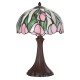 Bordlampe Tiffany Pink Ø27xH40cm