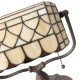 Bordlampe Tiffany glas med tænd-sluk snor