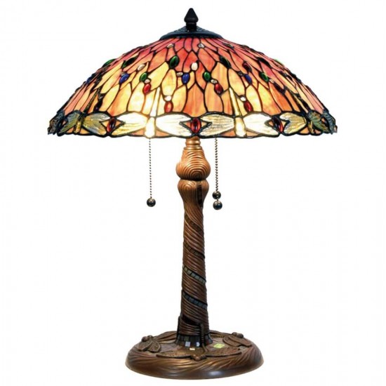 Bordlampe Tiffany skærm 56cm høj