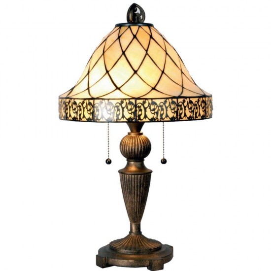 Bordlampe Tiffany skærm filigran 62cm høj