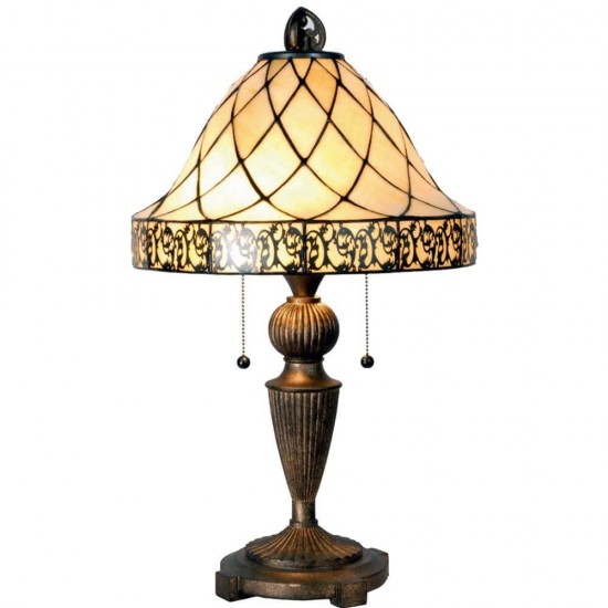 Bordlampe Tiffany skærm filigran 62cm høj