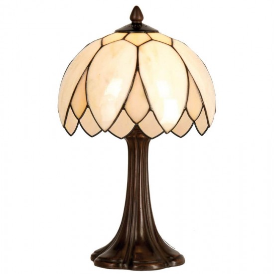 Bordlampe Tiffany skærm lyse nuancer 42cm høj