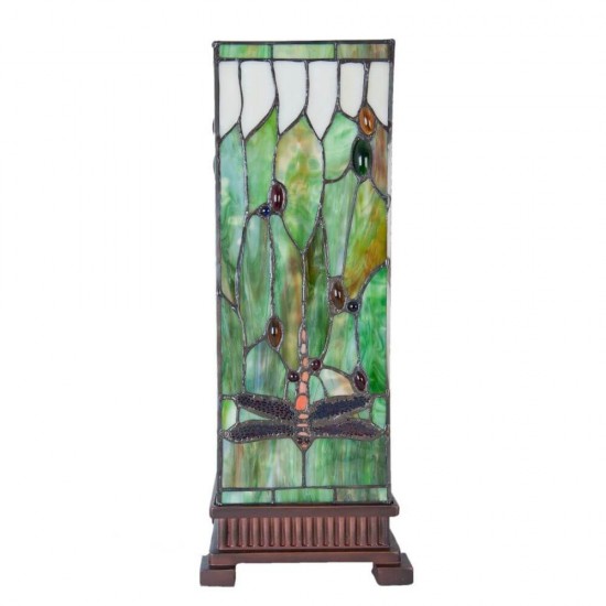 Bordlampe med Tiffany skærm - 44cm høj