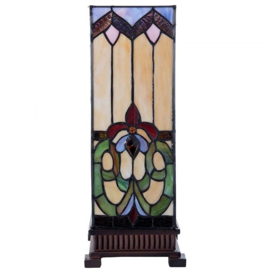 Bordlampe med Tiffany skærm - 44cm høj