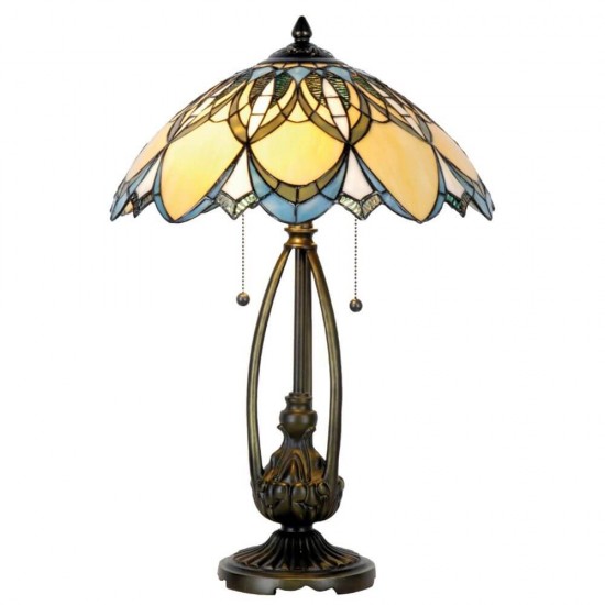 Bordlampe med Tiffany skærm 60cm høj