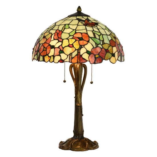 Bordlampe Ø40cm flerfarvet Tiffany Bordlampe Ø40cm flerfarvet Tiffany