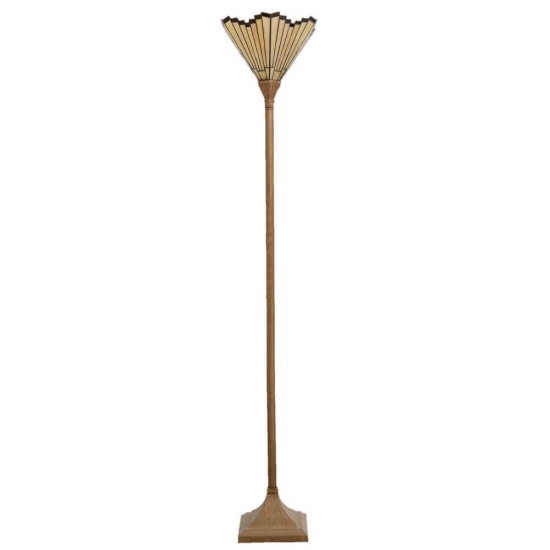 Gulvlampe med Tiffany lampeskærm 183cm