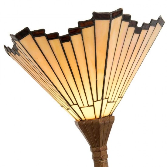 Gulvlampe med Tiffany lampeskærm 183cm
