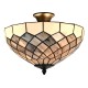 Loftslampe Tiffany Grå Ø41x24 cm Loftslampe Tiffany Grå Ø41x24 cm