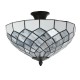 Loftslampe Tiffany Grå Ø41x24 cm Loftslampe Tiffany Grå Ø41x24 cm