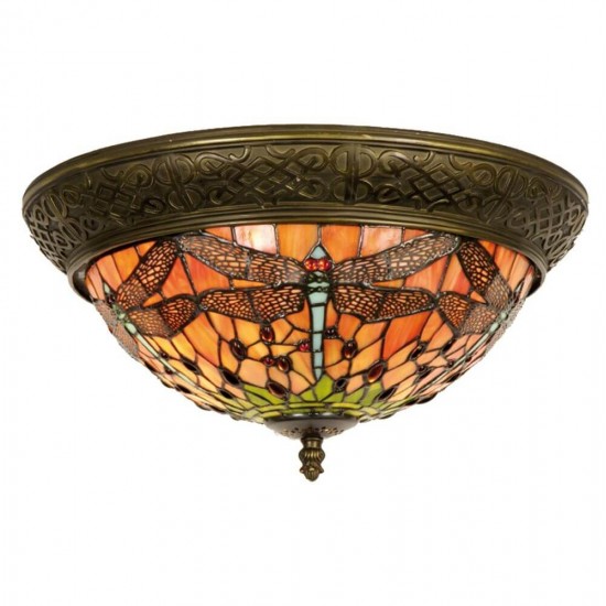 Loftslampe Tiffany Ø38 - 2 fatninger Loftslampe Tiffany Ø38 - 2 fatninger