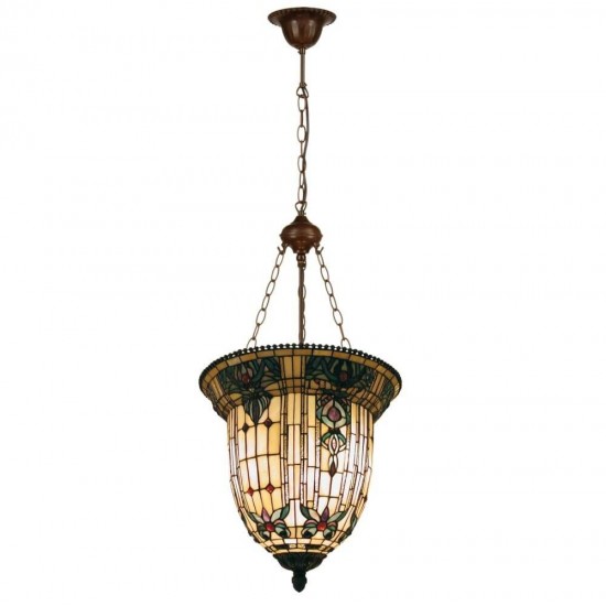Loftslampe i Tiffany glas Ø41cm