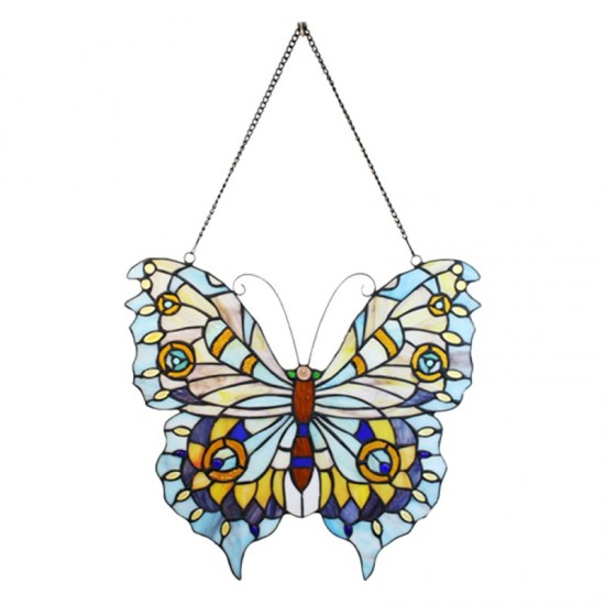 Tiffany Glas Panel sommerfugl 40x39cm
