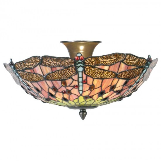 Tiffany Loftslampe med 2 fatninger Tiffany Loftslampe med 2 fatninger
